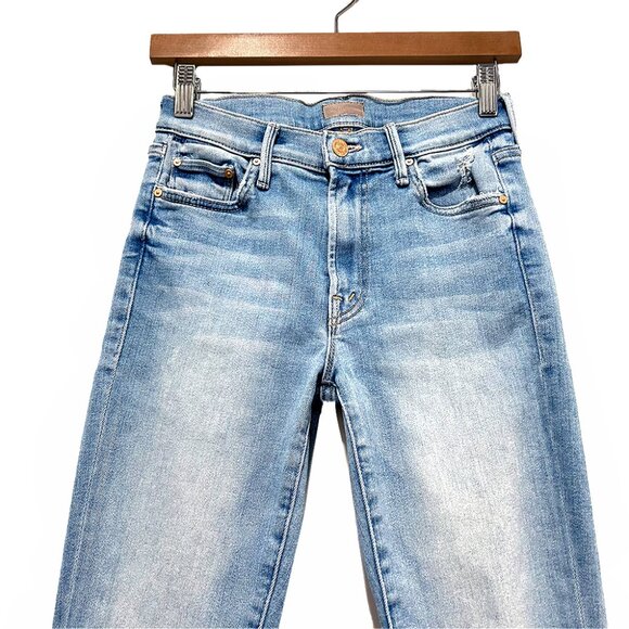 Mother Denim The Outsider Ankle Chew Mid-Rise Jeans, Poisoned Petals, 26 - Picture 3 of 8